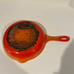 Vintage Le Creuset Orange 9” Skillet