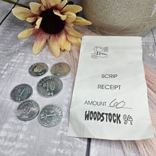Woodstock 94 25th anniversary trade in silver coin money RARE and receipt collec