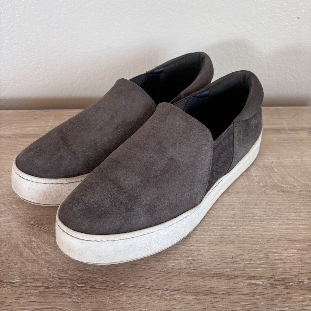 Vince Warren Platform Charcoal Slip On Sneaker Size 10