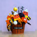 Candy Corn Halloween Centerpiece- Halloween Flower Arrangement