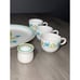 Vintage Franciscan GMB Tulip Time Oval Serving Platter Plate Dish, Cups 1950s
