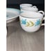 Vintage Franciscan GMB Tulip Time Oval Serving Platter Plate Dish, Cups 1950s