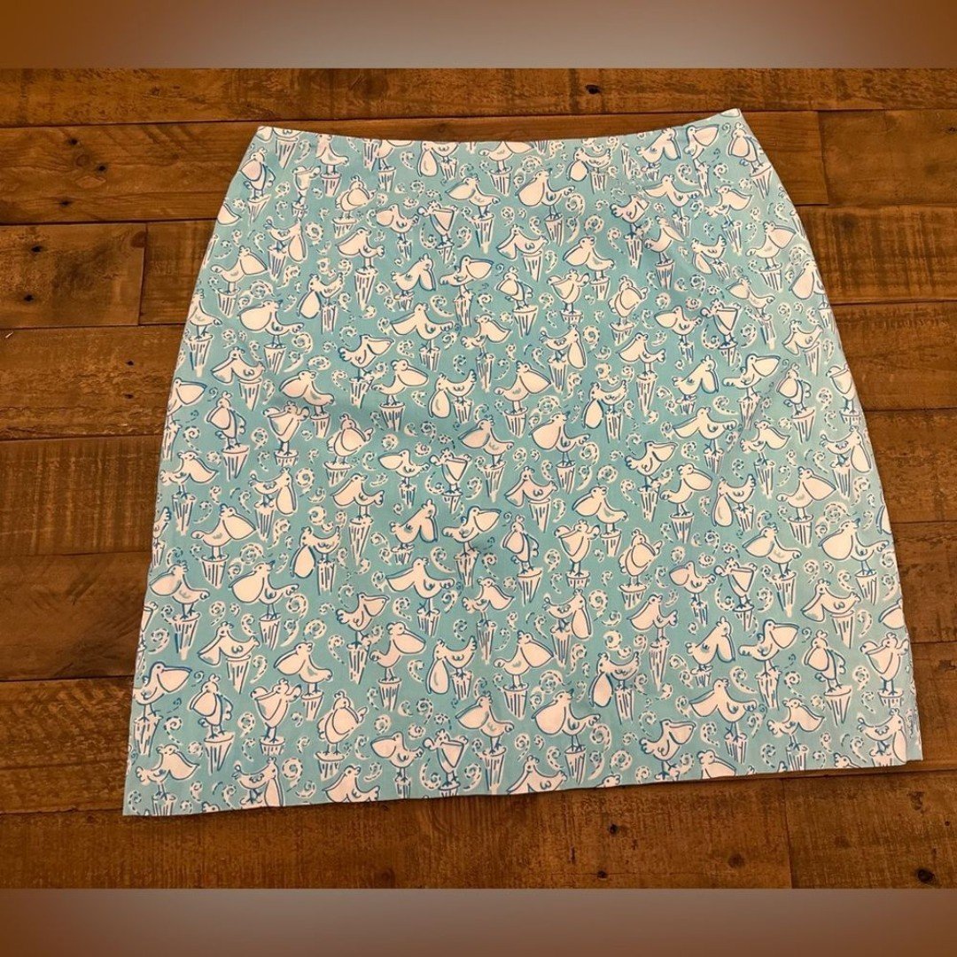 Lilly Pulitzer Vintage Ol Salty Seagull Print Skirt - Size 10
