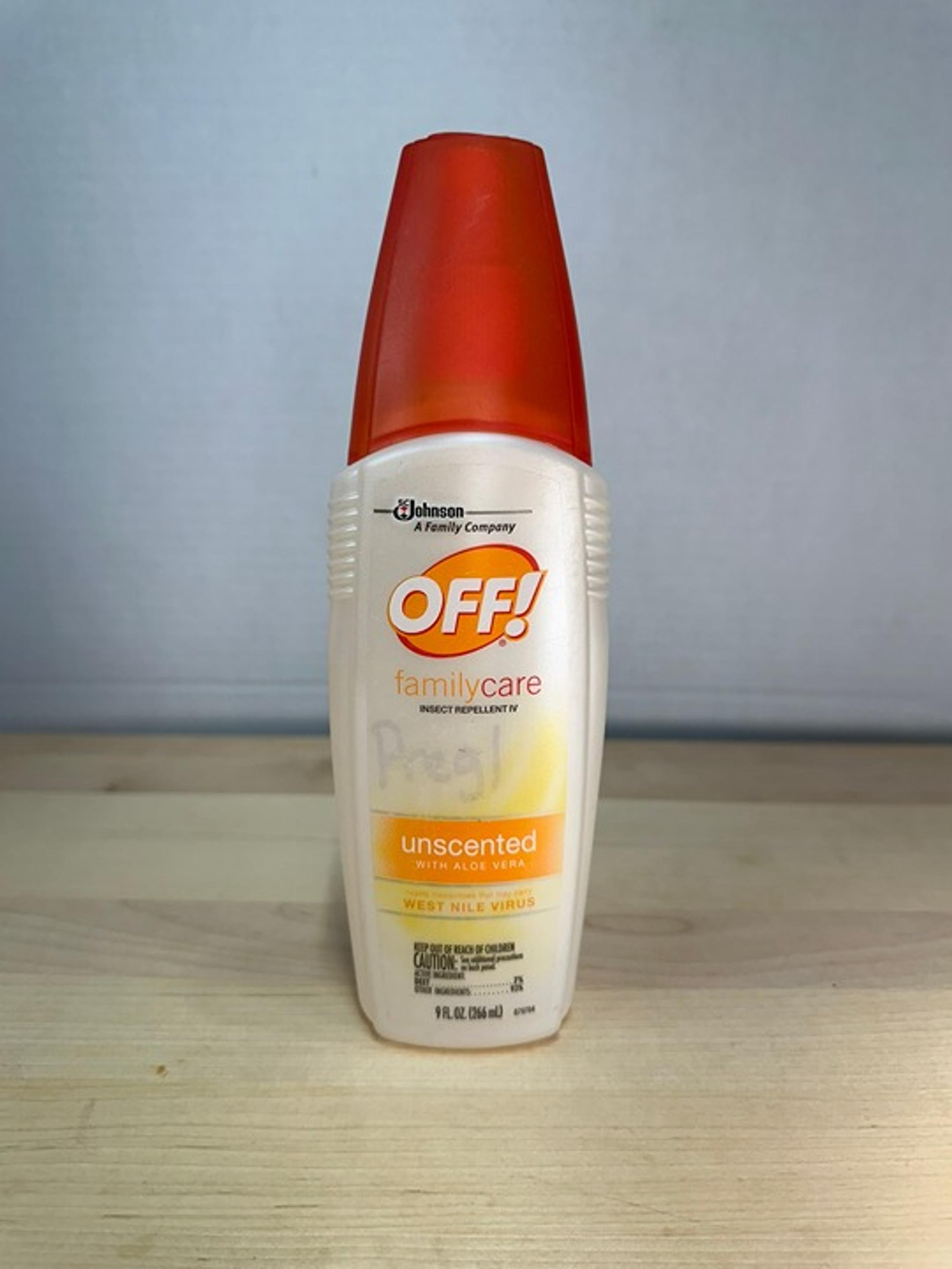 OFF! Family Care Insect Bug Repellent IV Spray Unscented Aloe 9 floz *90% Full