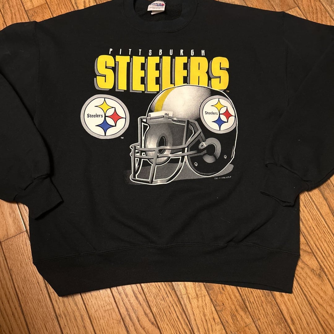 Vintage 1996 Pittsburgh Steelers NFL Sweatshirt Crewneck Sweater Size Large