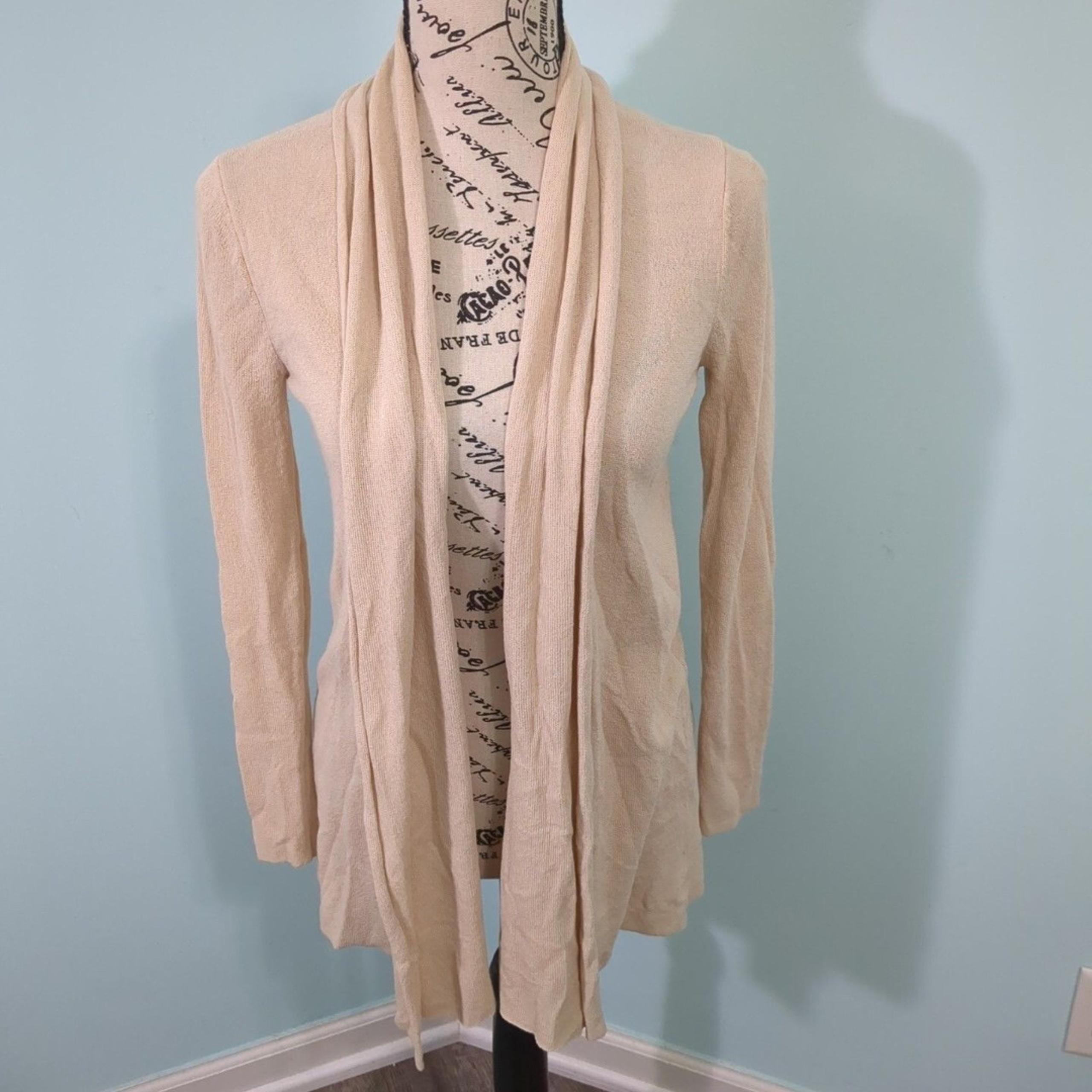 T tahari small open front cardigan viscose