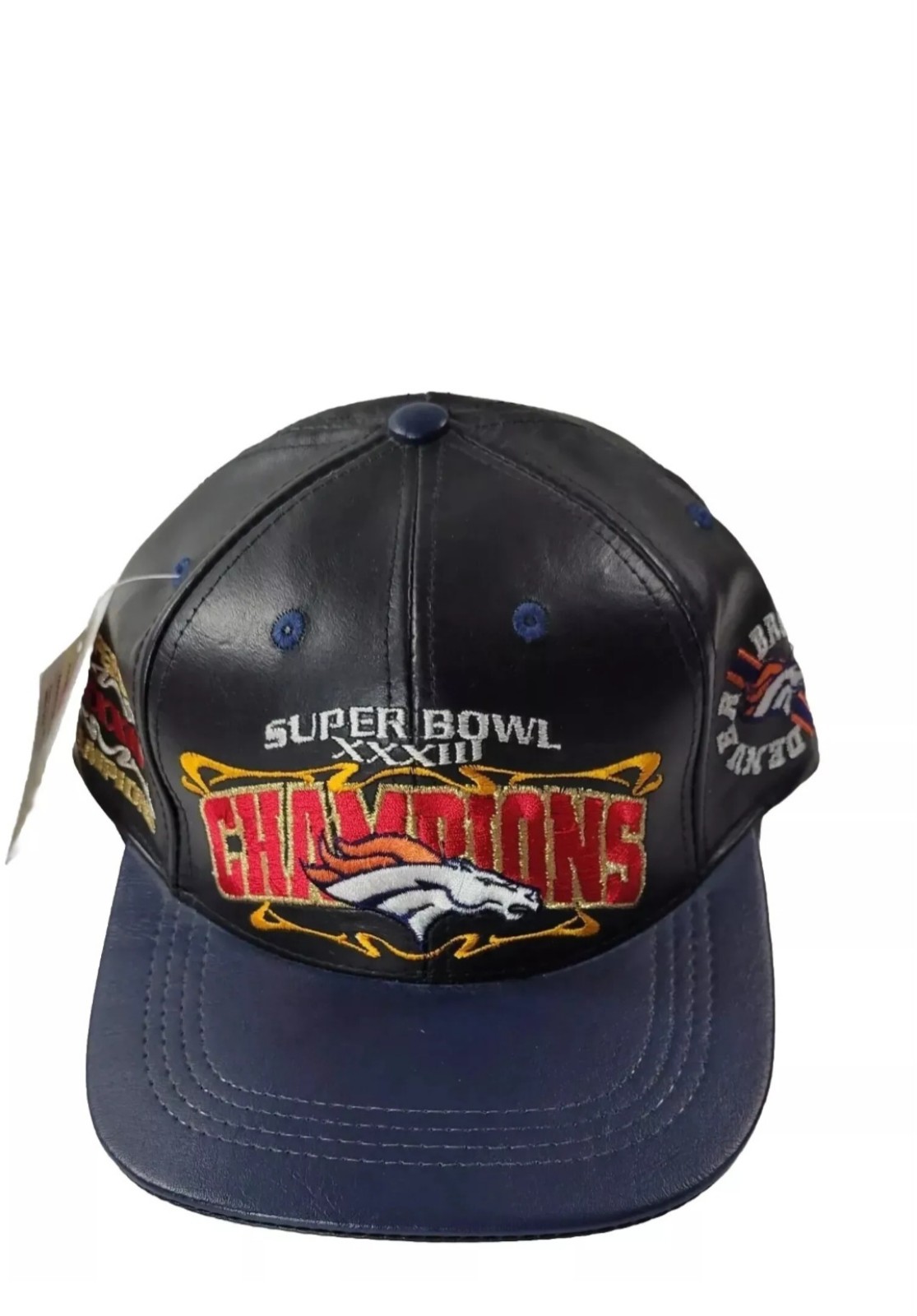 Vintage Denver Broncos Leather Hat