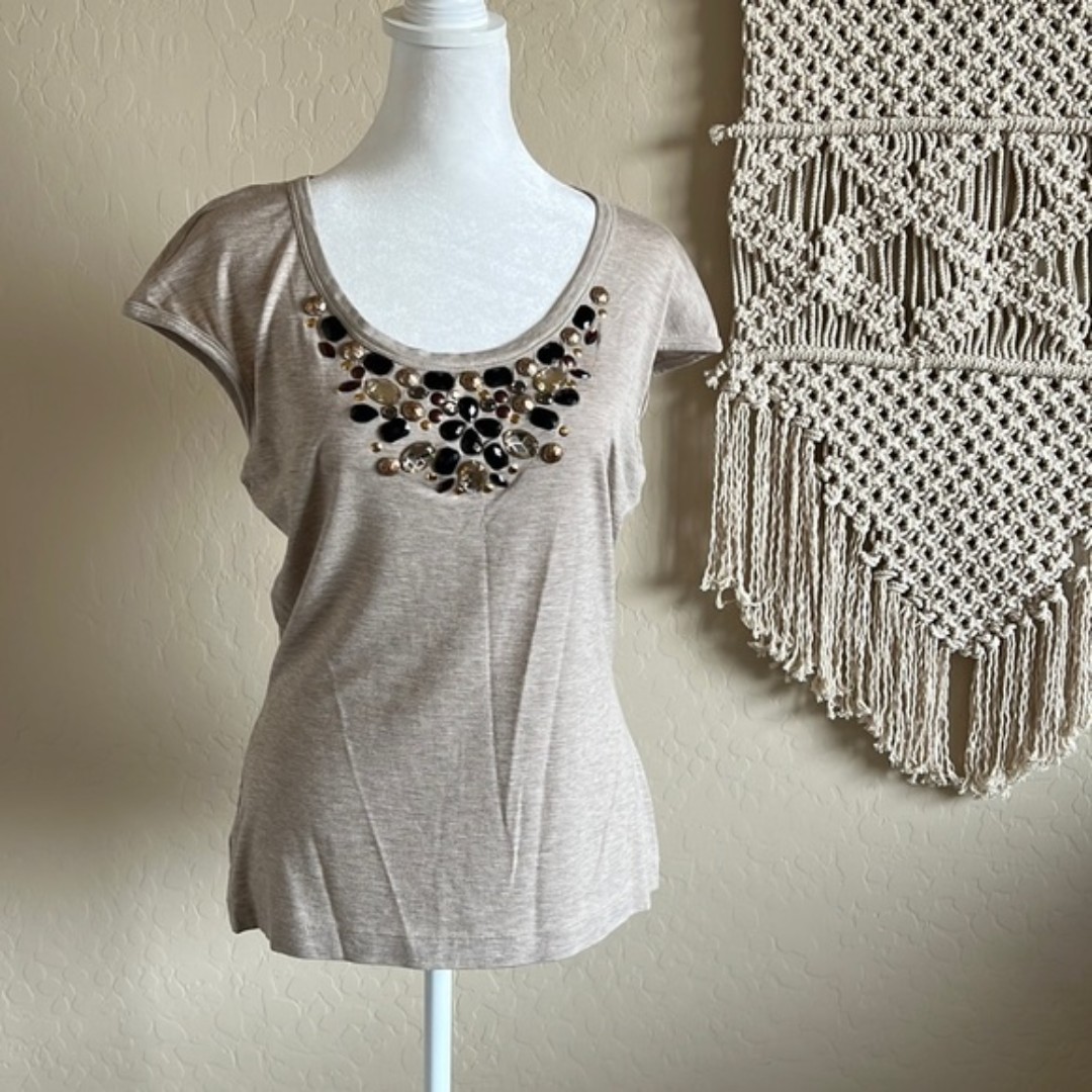 St. John SPA Embellished Jersey Top (S)