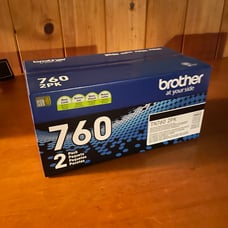 Brother Genuine High-Yield Black Toner Cartridge Twin Pack TN760 2Pk, TN7602PK