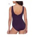 NEW Lauren Ralph Lauren Swimsuit One Piece Slimming Purple Eggplant Ruffle 16 XL