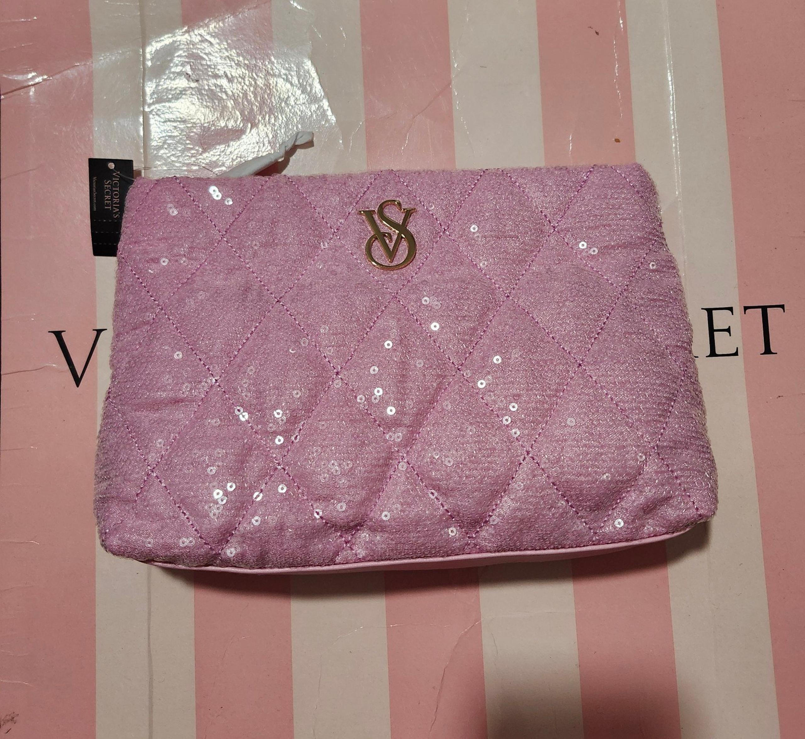 Victoria secret  sequin Cosmetic Clutch NWT