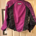 Speed and strength, ladies purple, magenta & black motorcycle jacket size small