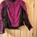 Speed and strength, ladies purple, magenta & black motorcycle jacket size small