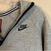 Nike Tech Gray Asymmetrical Zipper Butterfly Back Cropped Hoodie Size Small