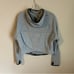 Nike Tech Gray Asymmetrical Zipper Butterfly Back Cropped Hoodie Size Small