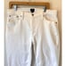 J Crew Women Mid Rise Flare Crop Jeans 32 Raw Hem Stretch White Travel