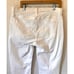 J Crew Women Mid Rise Flare Crop Jeans 32 Raw Hem Stretch White Travel