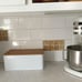 White Bread Box For Kitchen Countertop - Bread Box With Bamboo Wood Cutting Boar