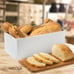 White Bread Box For Kitchen Countertop - Bread Box With Bamboo Wood Cutting Boar