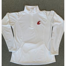NWT Ladies WSU White Emboidered 1/4 Zip