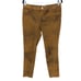 Chico's Faux-Suede Worn Luggage Slim Ankle Pants Carmel Mottled Brown Size 0P