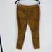 Chico's Faux-Suede Worn Luggage Slim Ankle Pants Carmel Mottled Brown Size 0P