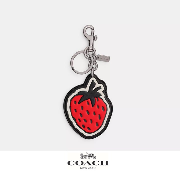 Coach Strawberry Leather Bag Charm