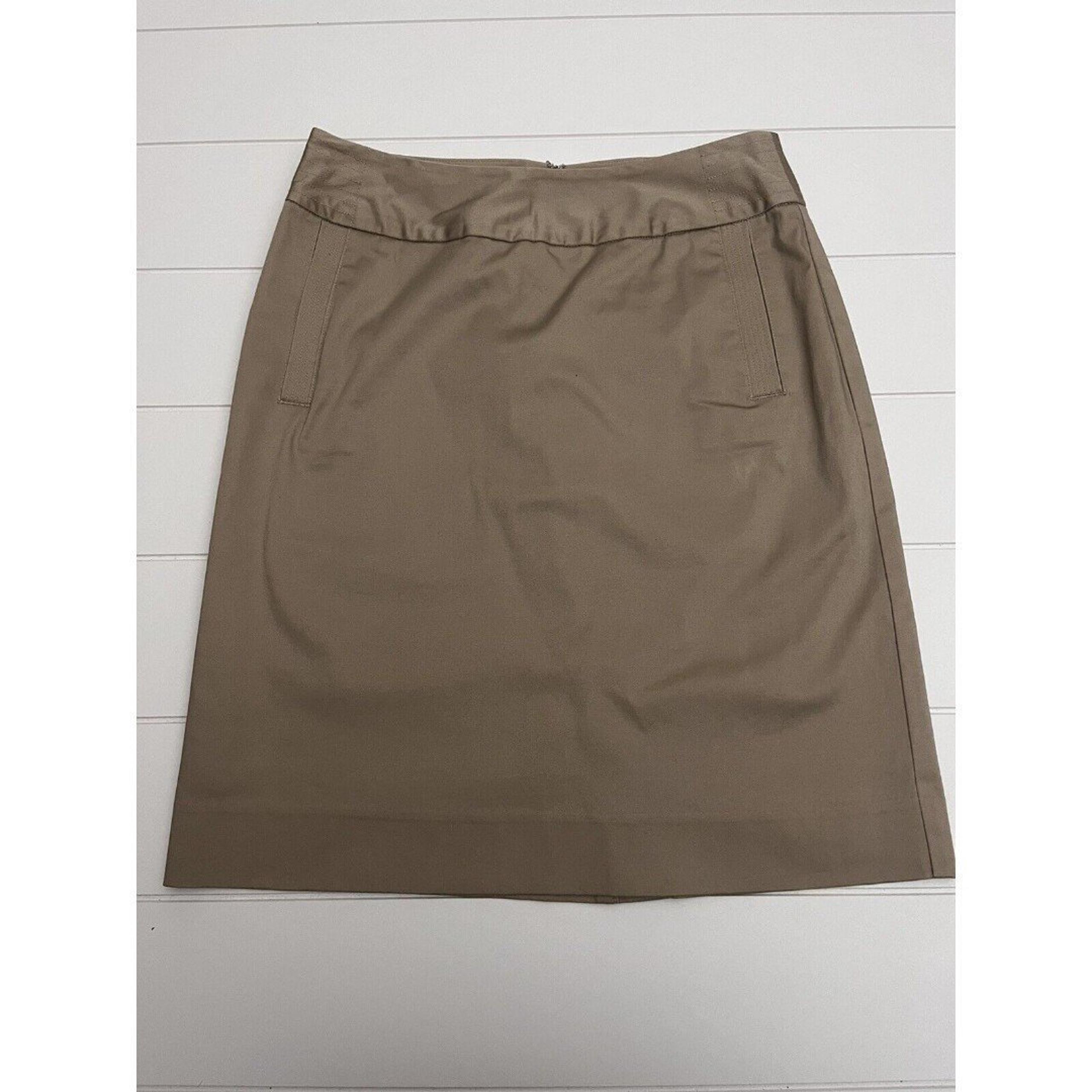 Cremieux Cream Women's Lined A-Line Pencil Skirt Size 4