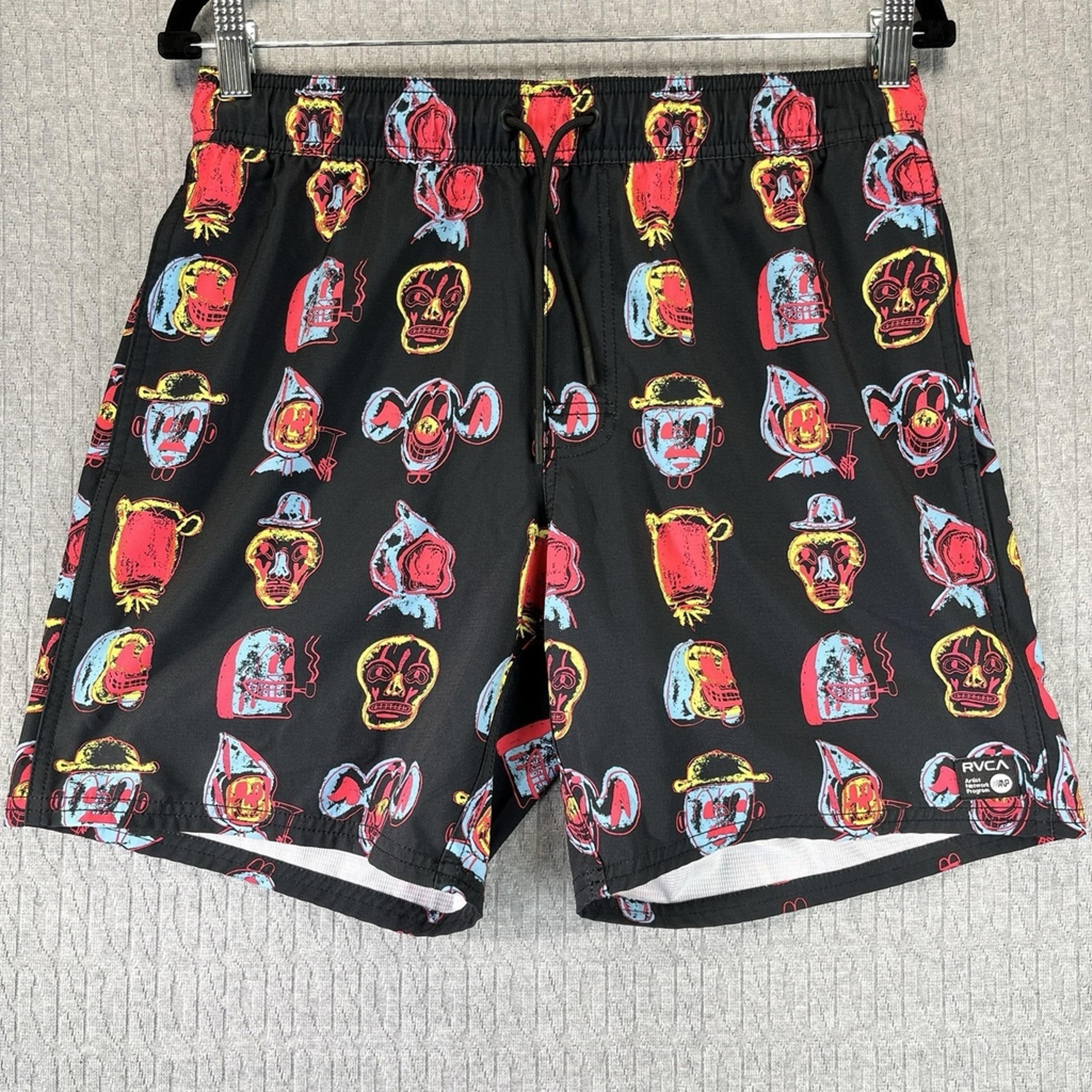 RVCA Dmote New Without Tags Men (S/30) surf & skate skulls Swim Board shorts