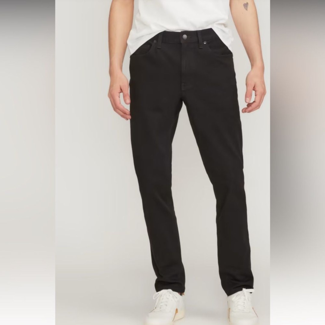Everlane uniform mens black slim 4 way stretch organic jeans size 30x30 new