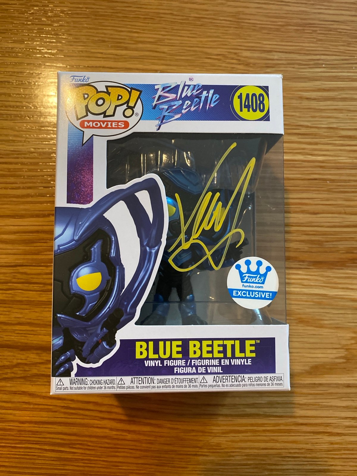 Blue Beetle Autographed Funko Pop