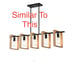 Farmhouse 5-Light Chandelier with Square Globes (Read Description)