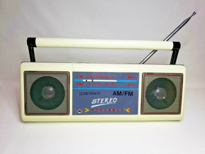 ULTRA RARE Vintage COMPUTRON AM/FM Stereo Portable Model AR-3030 - TESTED WORKS