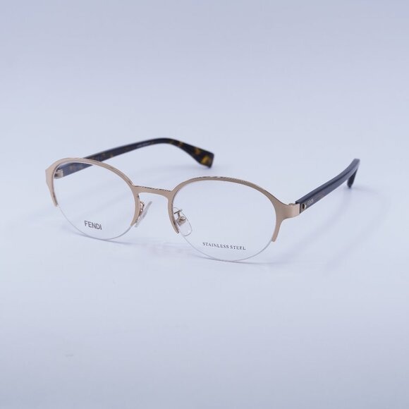 New Fendi FF0338/F 0DDB 00 Eyeglasses - Gold/Havana Frame 52mm