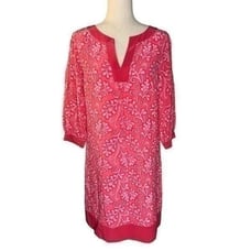 Lilly Pulitzer Pink Silk Anya Dress Border | Size 2