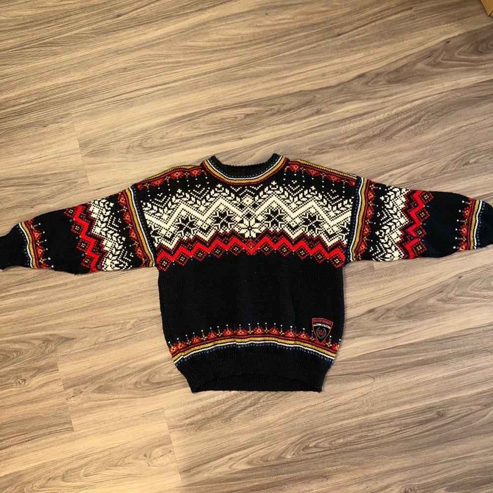 Dale of Norway Olympic Sweater USA Nordic Knit Pattern Kids Size 8