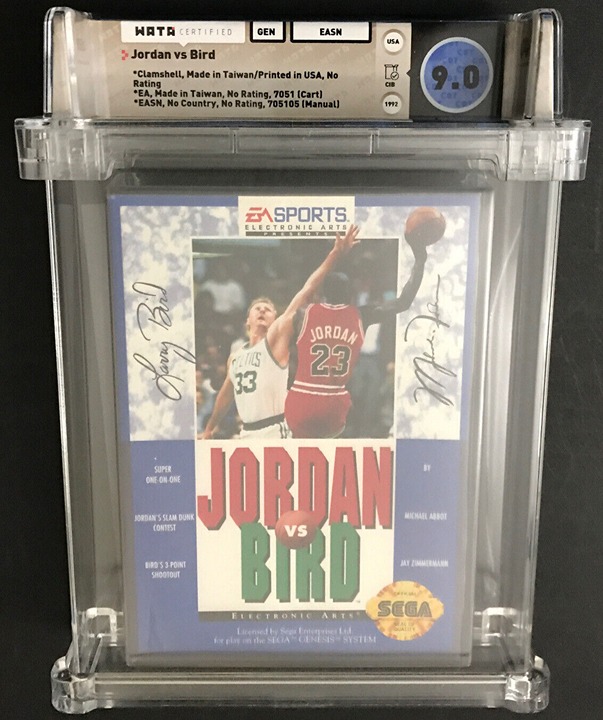 CiB Jordan vs Bird One-On-One Basketball WATA 9.0 NOT SEALED Sega Genesis, 1992