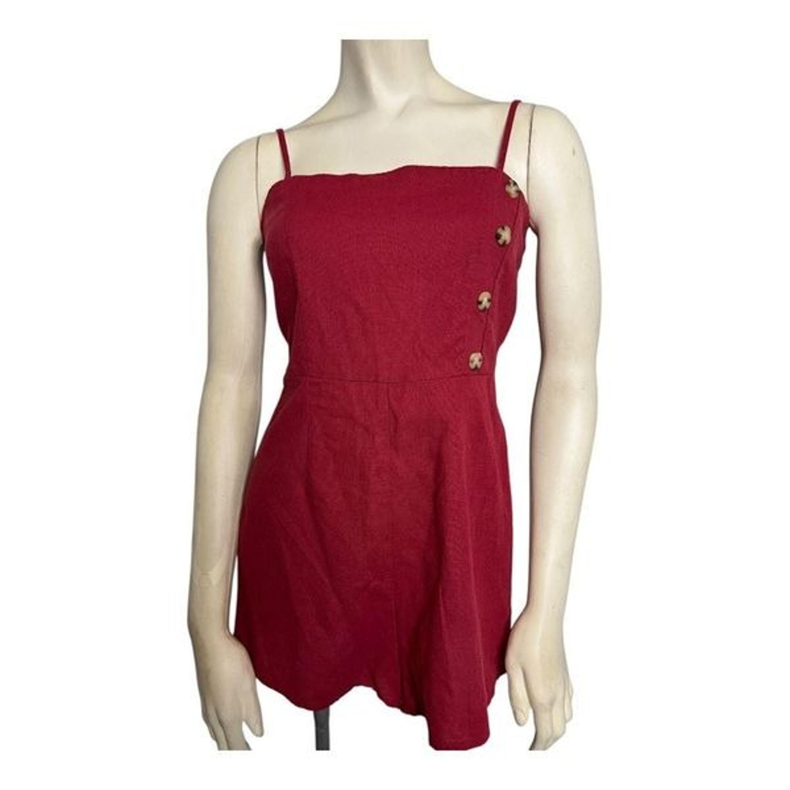 Linen Blend Womens Jumpsuit Romper Playsuit S Small Summer - Active USA