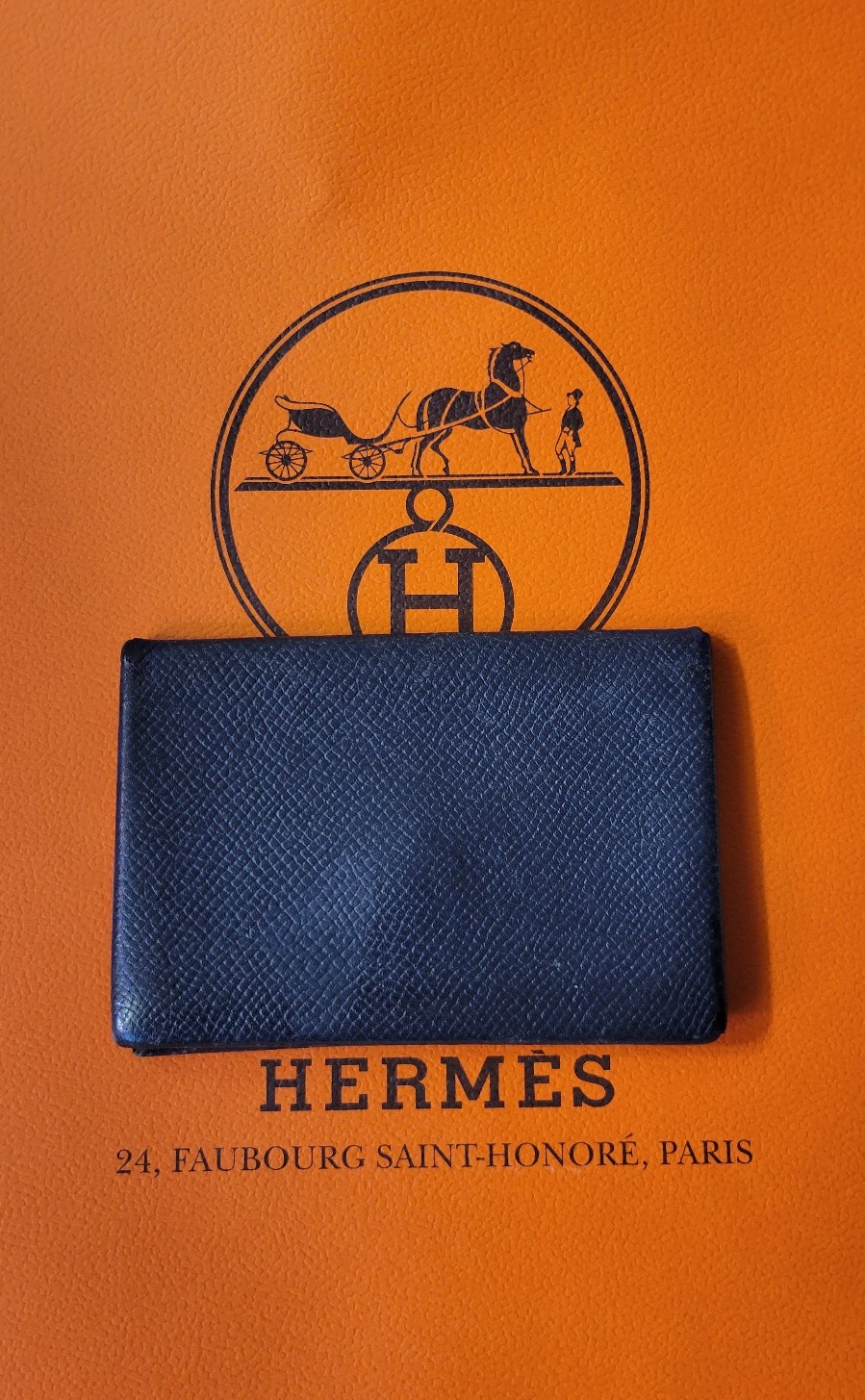 Hermes Calvi Leather Cardholder Wallet