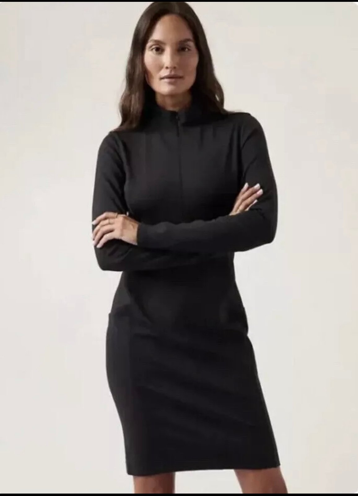 ATHLETA | Delancey Skyline Dress Black Long Sleeve, Medium - New With Tag