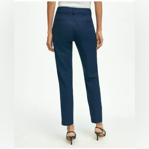 NWT Bar lll Womens Navy Blue Stripped Suit Dress Pant (Size 0)