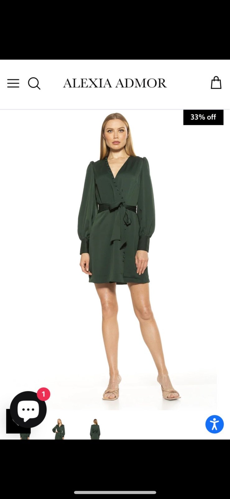 Alexia admor emerald green dress NWT