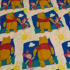 Vtg 90s Disney Winnie The Pooh and Piglet Holding Hands Twin Size Comforter!