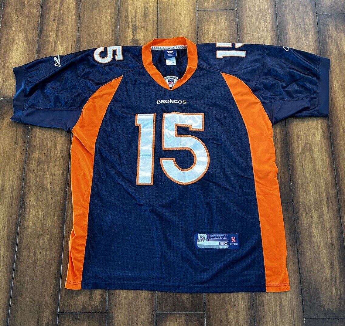 Denver Broncos NFL Tim Tebow #15 Reebok On Field Jersey Men’s Size 50 Blue
