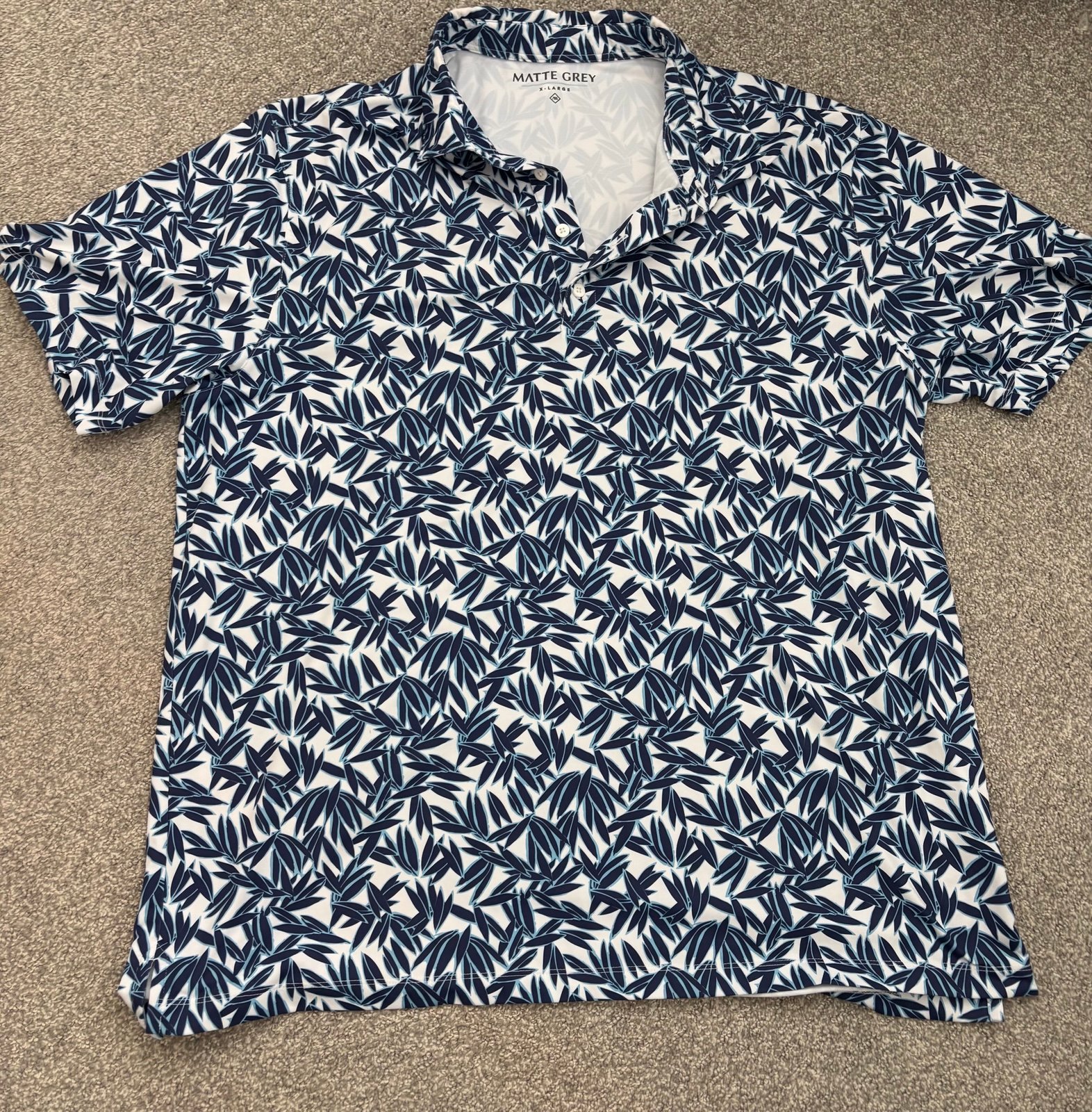 Matte Grey golf polo