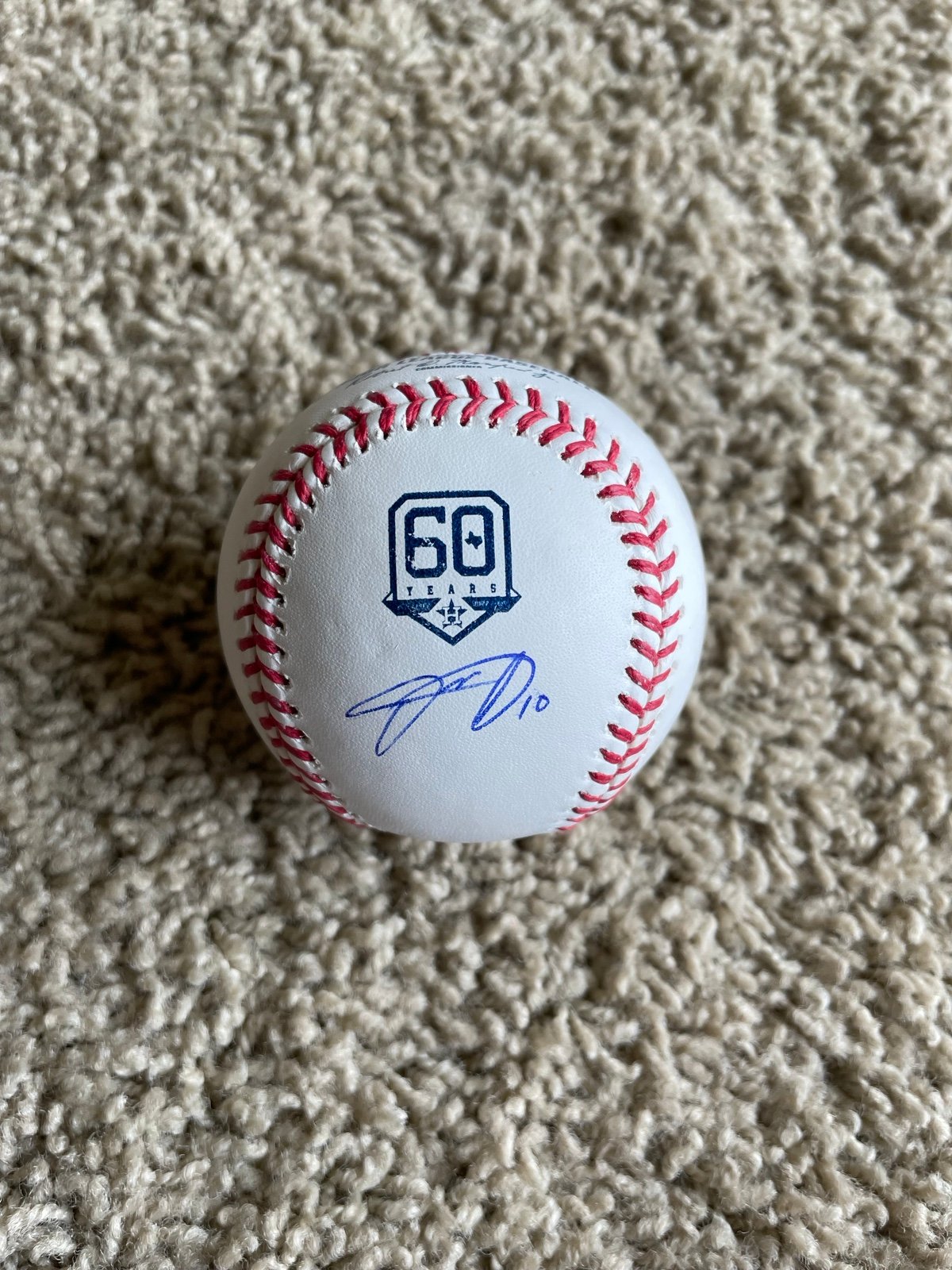 Yuli Gurriel Houston Astros 60th Year AnniversaryOfficial Rawlings MLB Ball