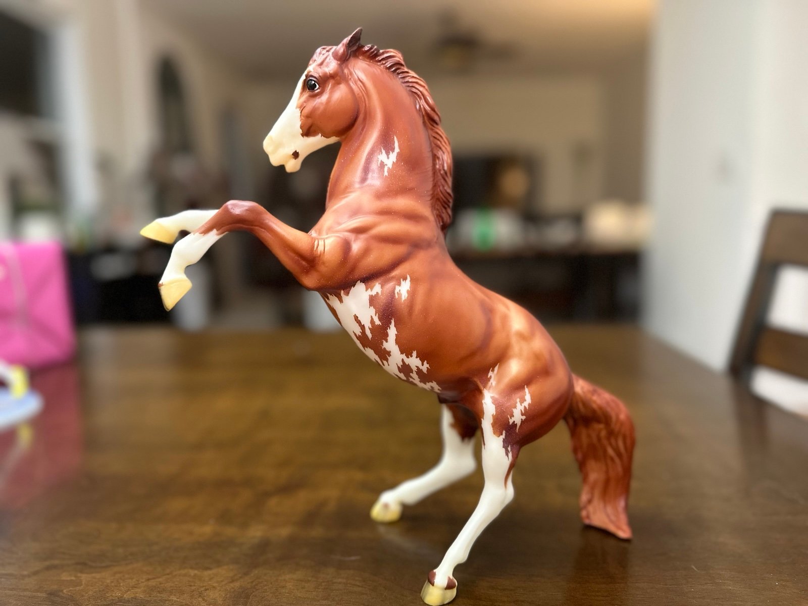 Breyer 70th Anniversary Edition Fighting Stallion Chestnut Pinto Matte Horse!!