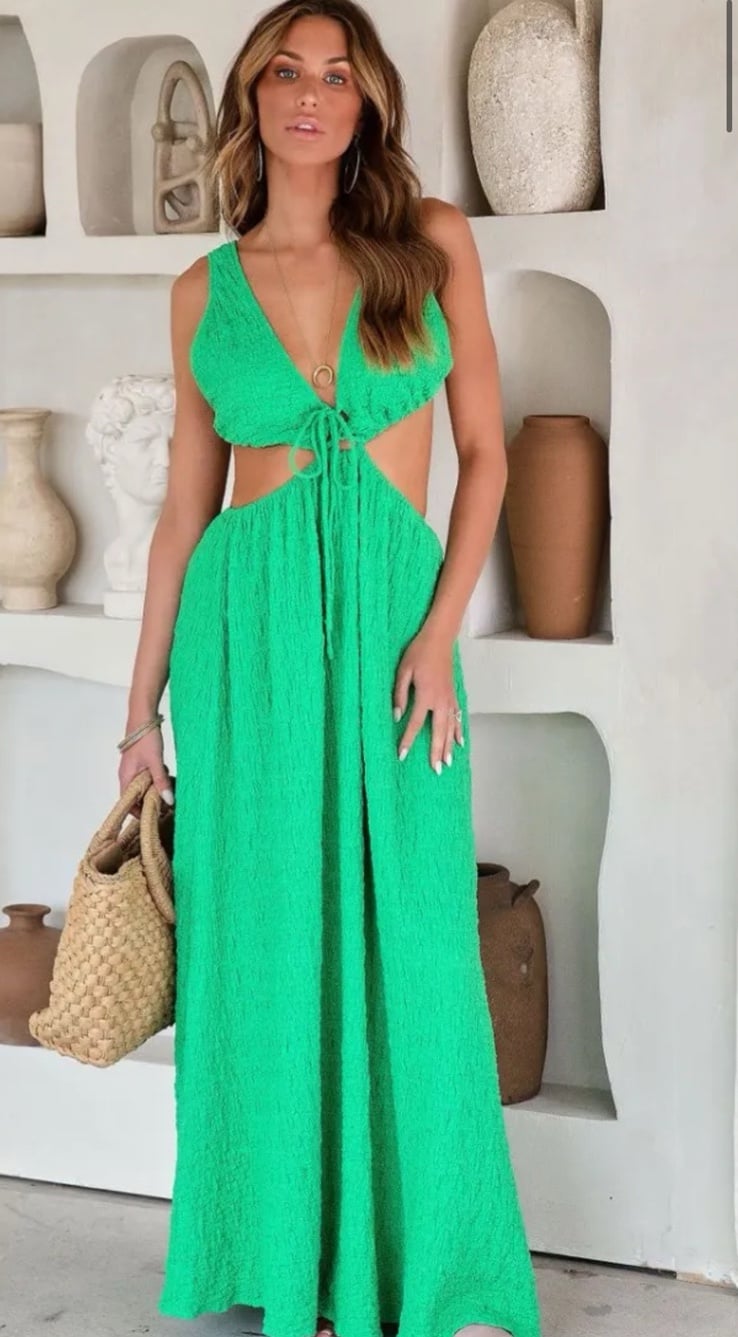 VICI- Island Escapades Maxi Cut Out Dress