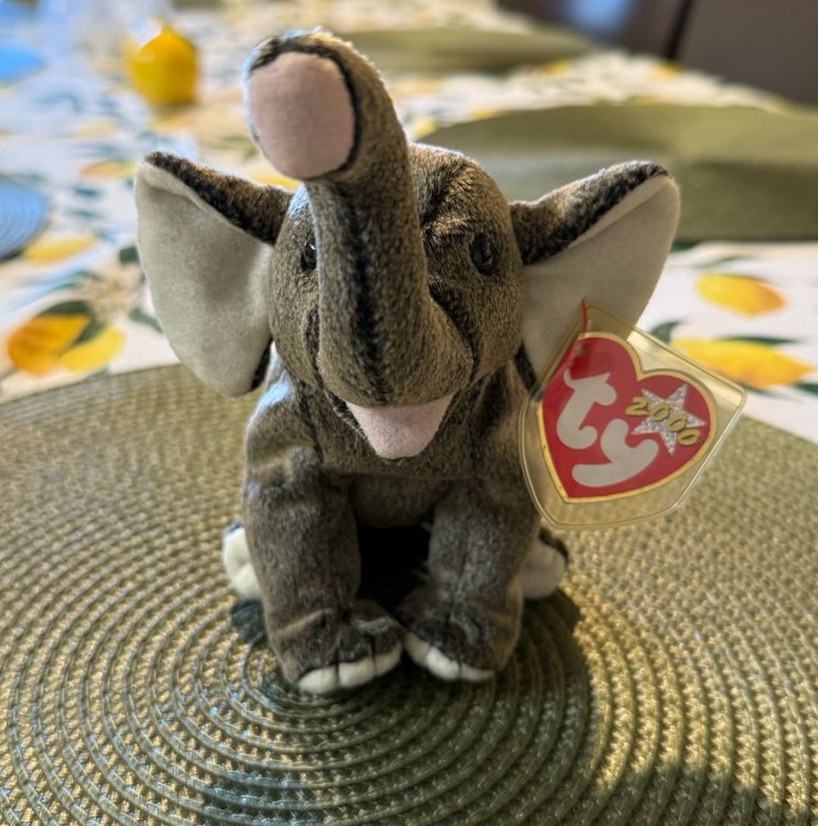 Ty Beanie Babies Trumpet The Elephant (Circa.2000)