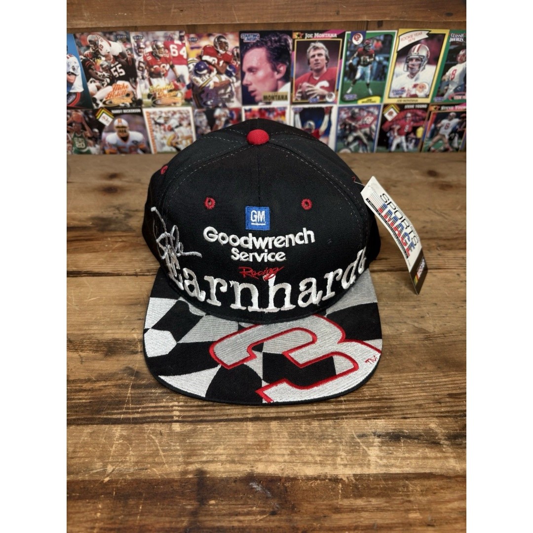 Vintage Large Print Goodwrench Dale Earnhardt #3 Snapback Hat Chase Authentic 90